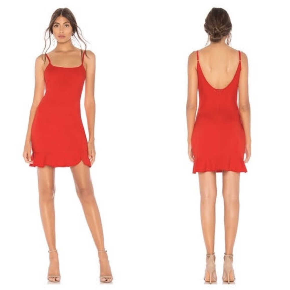 Superdown Revolve Red Graduation Mini Dress
